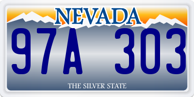 NV license plate 97A303
