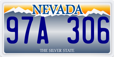 NV license plate 97A306