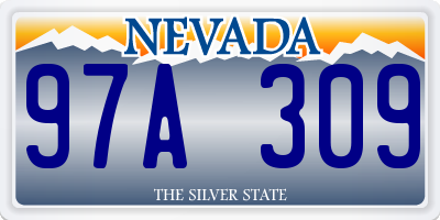 NV license plate 97A309
