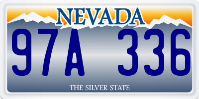 NV license plate 97A336