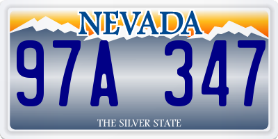 NV license plate 97A347