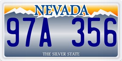 NV license plate 97A356