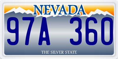 NV license plate 97A360