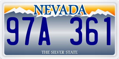 NV license plate 97A361