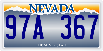 NV license plate 97A367