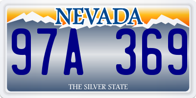NV license plate 97A369