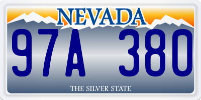NV license plate 97A380