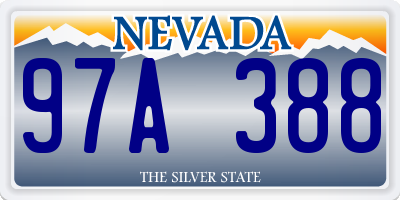 NV license plate 97A388