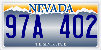 NV license plate 97A402