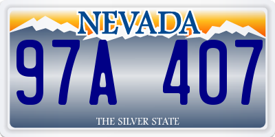 NV license plate 97A407