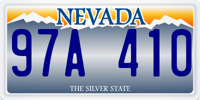 NV license plate 97A410