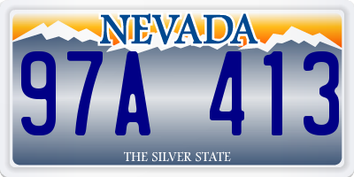 NV license plate 97A413
