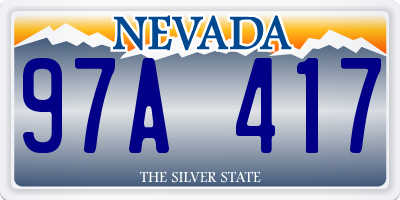 NV license plate 97A417