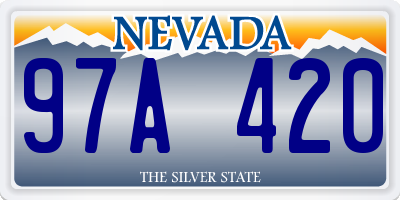 NV license plate 97A420