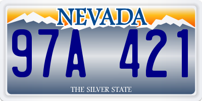 NV license plate 97A421