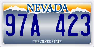 NV license plate 97A423