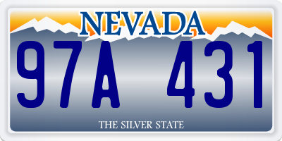 NV license plate 97A431