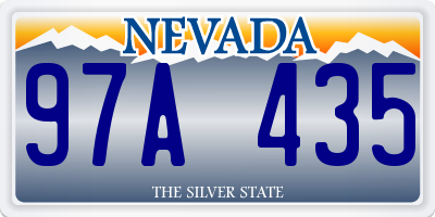 NV license plate 97A435