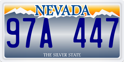 NV license plate 97A447
