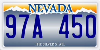 NV license plate 97A450