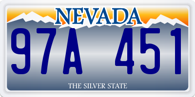 NV license plate 97A451