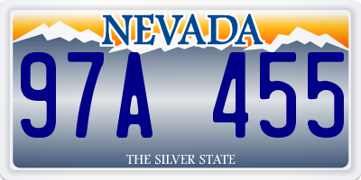 NV license plate 97A455