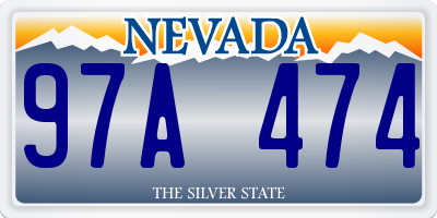NV license plate 97A474