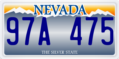 NV license plate 97A475
