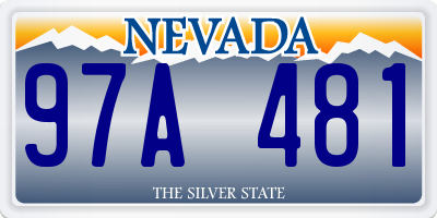 NV license plate 97A481