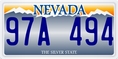 NV license plate 97A494