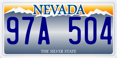 NV license plate 97A504