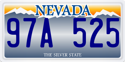 NV license plate 97A525