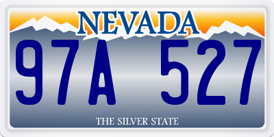 NV license plate 97A527