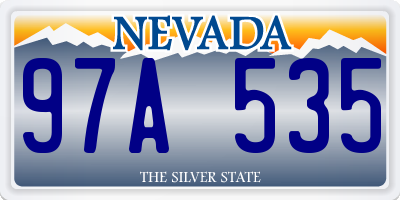 NV license plate 97A535