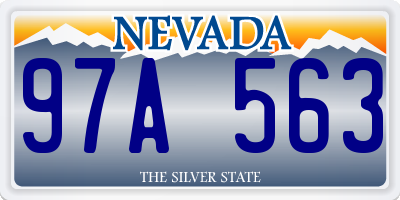 NV license plate 97A563