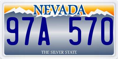 NV license plate 97A570