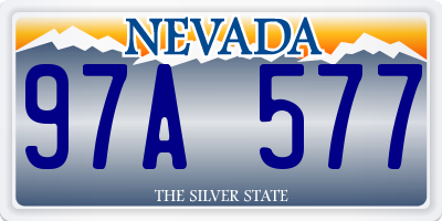 NV license plate 97A577