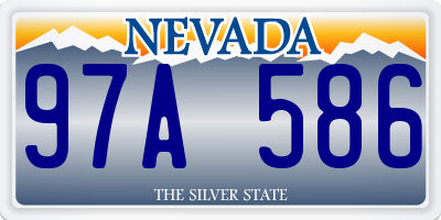 NV license plate 97A586