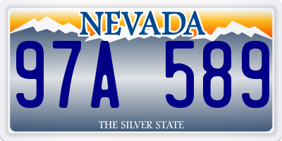 NV license plate 97A589