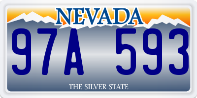NV license plate 97A593