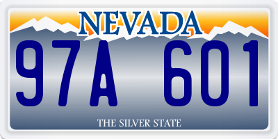 NV license plate 97A601