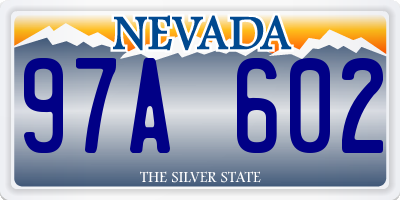 NV license plate 97A602