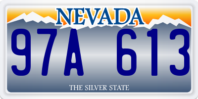 NV license plate 97A613