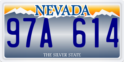 NV license plate 97A614