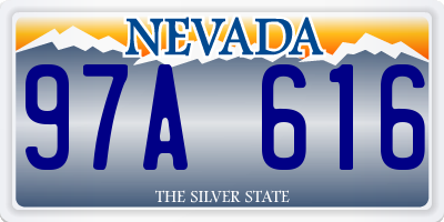NV license plate 97A616