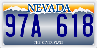 NV license plate 97A618