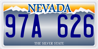 NV license plate 97A626