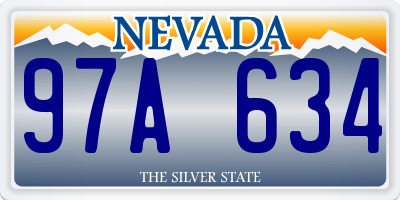NV license plate 97A634