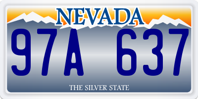 NV license plate 97A637