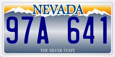 NV license plate 97A641